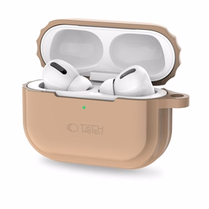 Tech-Protect Silikoninen Rope -suojakuori Apple AirPods Pro 1/2:lle - vaaleanruskea