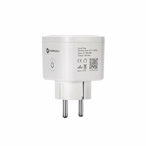 FORCELL F-ENERGY EU02 Älypistoke 230V WiFi-tuella, ajastimella ja Tuya/Amazon Alexa -tuella - valkoinen