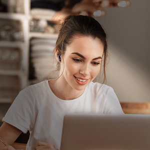 QCY T13X in-ear -kuulokkeet ENC IPX5 Bluetooth 5.3 - violetti