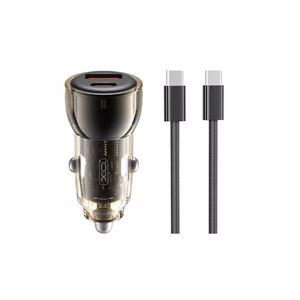 XO auton laturi CC60 60W 1x USB 1x USB-C sininen