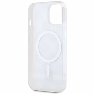DKNY IML Ruudullinen Mono-kuvio ja Painetut Raidat MagSafe Suojakuori iPhone 15 Plus / 14 Plus:lle - beige