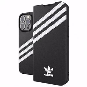 Adidas OR Booklet Case PU iPhone 13 Pro / iPhone 13 - musta ja valkoinen