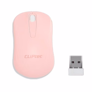 Cliptec Tietokonehiiri Young RZS859 langaton optinen 1200DPI vaaleanpunainen