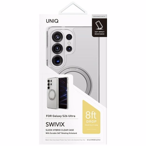 Uniq Swivix suojakuori Samsung Galaxy S26 Ultra:lle läpinäkyvä