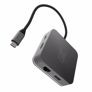 Green Cell AK61 kannettavan tietokoneen telakka/porttilaajennin USB 3.2 Gen 1 (3.1 Gen 1) Type-C hopea