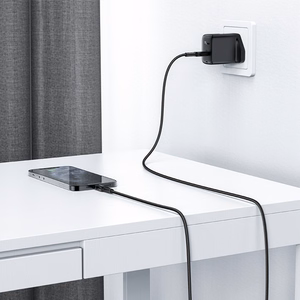 Acefast C4-01 Lightning - USB-C PD kaapeli 30W 3A 480Mb/s 1.8m - musta