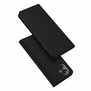 Dux Ducis Skin Pro suojakuori Realme 10 Pro+:lle läppäsuojus korttilokerolla lompakko jalusta musta