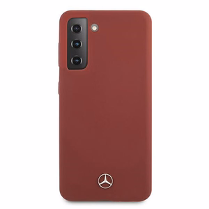 Mercedes Silikoni Line kotelo Samsung Galaxy S21+ - punainen