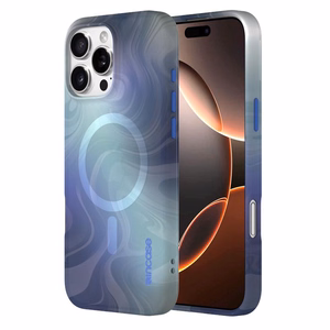 Incase Halo Case -suojakuori MagSafe-tuella iPhone 16 Pro Max -puhelimelle, Oil Slick Ocean
