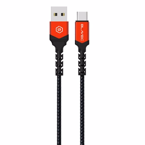 Blavec Raptor punottu Kaapeli - USB - Type C - 3A 0,5 metriä Apple CarPlay/Android Auto (CRA-UC3BR05) musta-punainen