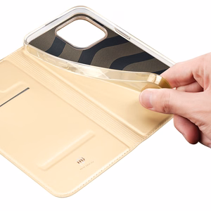 Dux Ducis Skin Pro Holster Flip Cover iPhone 14 Pro kultainen