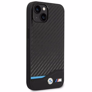Kotelo BMW BMHCP14S22NBCK iPhone 14 6.1 "musta / musta nahka Carbon