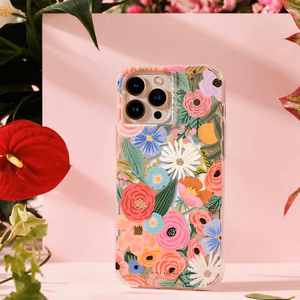 Rifle Paper Clear MagSafe suojakuori iPhone 14 Pro Max -laitteelle, Garden Party Blush -kuvioinen