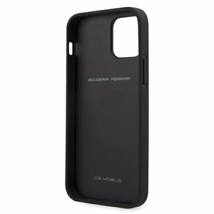 Ferrari FEHQUHCP12LBK iPhone 12 Pro Max 6.7" musta/musta kovakotelo Off Track Quilted