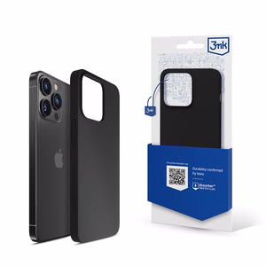 iPhone 13 Pro Max 3mk Silicone Case -sarja - musta