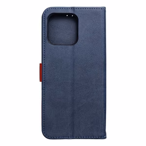 Laivastonsininen ja punainen Split Book -lompakkokotelo Motorola G57 POWER -puhelimelle