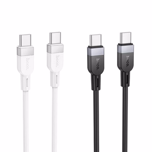 Hoco X109 silikoninen kaapeli USB C - USB C 3A 60W 1 m valkoinen