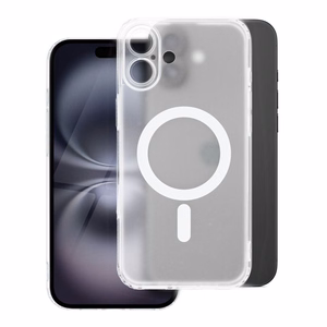Suojakuori iPhone 15 PLUS:lle Frost Mag Cover MagSafe-yhteensopiva (kameransuoja) läpinäkyvä jäinen