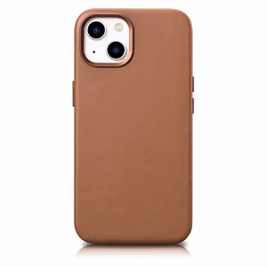 iCarer Kotelo Nahkakotelo Suojus iPhone 14 Plus ruskea (MagSafe-yhteensopiva)