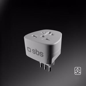 SBS IT Matkasovitin - Universaali - valkoinen