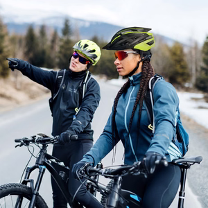 Wozinsky MTB pyöräilykypärä irrotettavalla lipalla ja takana USB-valolla L - musta ja keltainen