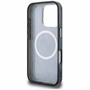 Karl Lagerfeld IML Glitter Karl & Choupette Heads Logo MagSafe Suojakuori iPhone 16 Pro - musta