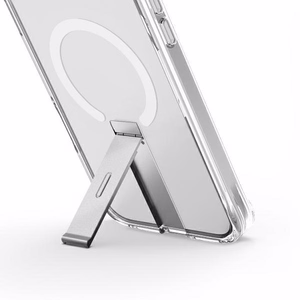 Uniq Eleva Vertica-jalustalla Suojakuori iPhone 16 Pro:lle - läpinäkyvä