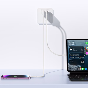 Charger Awei C15L-EU 10W 2xUSB-A + USB-A to Lightning cable 1.0m white