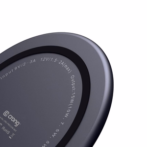 Crong PowerSpot Qi 15 W USB-C langaton laturi karkaistulla lasipinnalla, varjonmusta