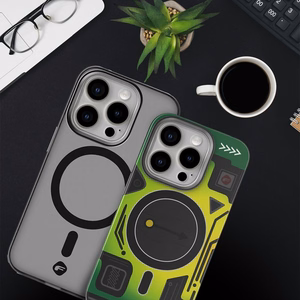 Suojakuori Samsung S25:lle Forcell F-Protect Levels Dual Layer 4D MagSafe-yhteensopiva Military Drop-Test cyber green