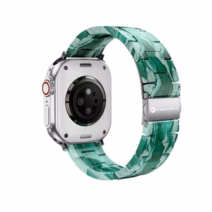 FORCELL F-DESIGN FA04 marmorikuvioinen hartsiranneke APPLE-kelloon 38 / 40 / 41 mm vihreä