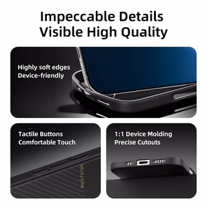 Rock Ultra Thin Aramid Fiber Kevlar 600D Suojakuori iPhone 16 Pro Max:lle musta