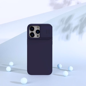Nillkin CamShield Silky Silicone Case for Iphone 15 Pro Max dark purple