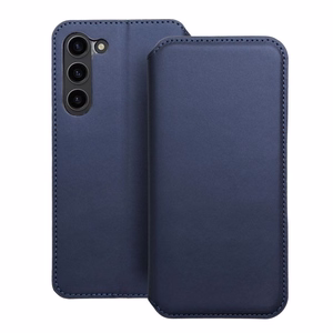 Flip-suojakuori Samsung S24 PLUS:lle Dual Pocket Book laivastonsininen