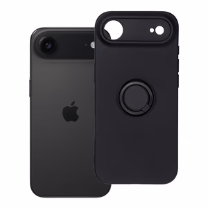 Silikoninen Suojakuori Renkaalla iPhone 17 AIR:lle musta
