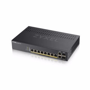 Zyxel GS1920-8HPV2 -hallittava Gigabit Ethernet (10/100/1000) -verkkokytkin Ethernet-virransyötöllä (PoE), musta