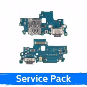 Charging Port Compatible With Samsung A566 A56 5G with Flex / Plata (Service Pack)