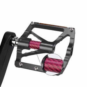 Rockbros K307PT alumiiniset alustapolkimet heijastimilla – mustat