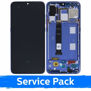LCD Näyttö yhteensopiva Xiaomi Mi 9 kehyksellä / Ocean Blue / (Service Pack)