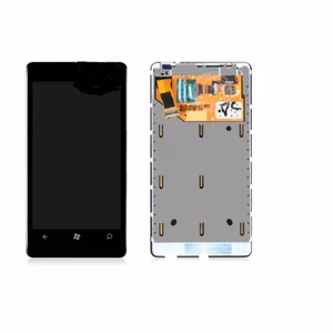 LCD Display Compatible With Nokia Lumia 800 with Frame Black HQ