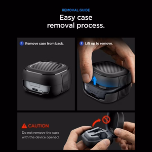 Spigen Rugged Armor Suojakuori Samsung Galaxy Buds 4 / 4 Pro:lle - matta musta