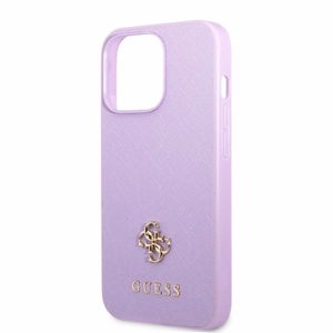 Guess GUHCP13LPS4MU iPhone 13 Pro / 13 6.1" violetti/violetti kovakuori Saffiano 4G Small Metal Logo