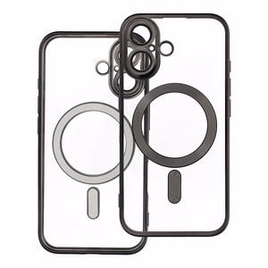 Suojakuori iPhone 16:lle Electro Mag Cover yhteensopiva MagSafe-version kanssa musta