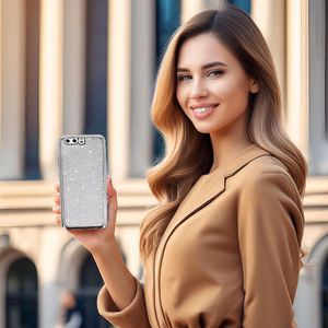 Elektro Glitter Suojakuori Huawei P10:lle - hopeinen