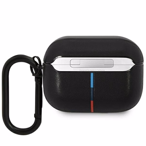 BMW BMAP22PVTK AirPods Pro suojus musta/musta Leather Curved Line