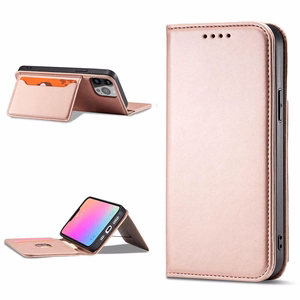 Magnet Card Case for Samsung Galaxy S23+ flip cover wallet stand pink