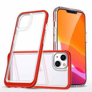 Kirkas 3in1 kotelo iPhone 14 Plus silikoni suojus kehys punainen