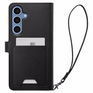 Spigen Wallet S Suojakuori Samsung Galaxy S25+:lle - musta