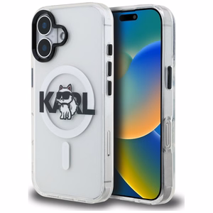 Karl Lagerfeld IML Choupette Sketch Logo MagSafe Suojakuori iPhone 17:lle - kirkas
