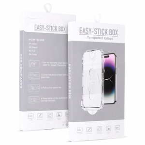 Tempered Glass Full Glue Easy-Stick Box for IPHONE 13/13 PRO/14/16E BLACK